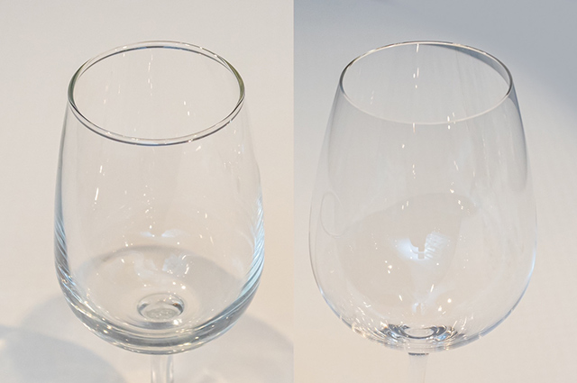 リムの薄いグラス